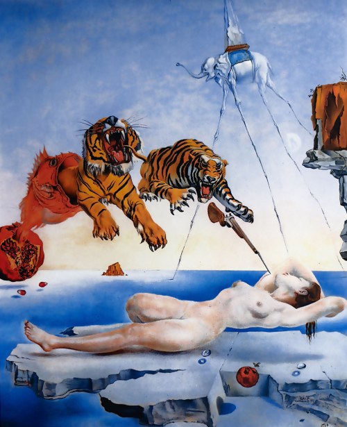 Salvador Dali (1904-1989), Sen wywołany lotem pszczoły wokół granatu, na sekundę przed przebudzeniem