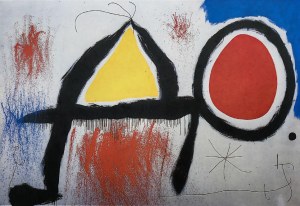 Joan Miró (1893-1983), Figure devant le soleil