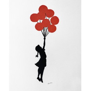 Banksy (né en 1974), Fille avec des ballons