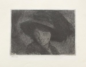 Alfons Karpinski (1875-1961), Ritratto di donna con cappello