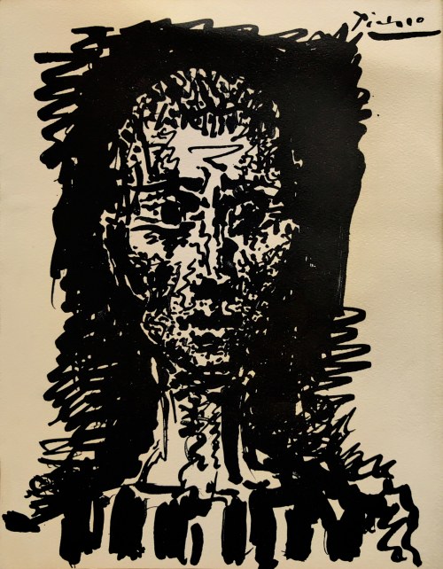 Pablo Picasso (1881-1973), Głowa więźnia oświęcimskiego, 1955