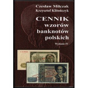 Miłczak Czesław, Krzysztof Klitończyk - Cennik wzorów banknotów polskich; Warszawa 2023, wydanie IV