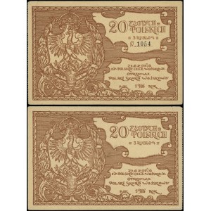 Polsko, 20 zlotých = 3 rubly, 1916