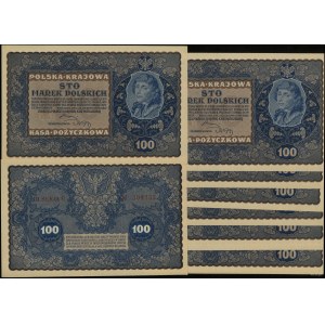 Polska, zestaw: 10 x 100 marek polskich, 23.08.1919