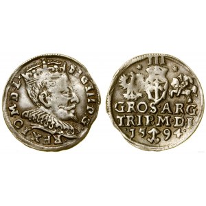 Poľsko, trojak, 1594, Vilnius