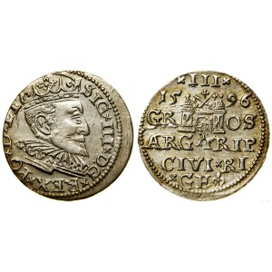Polonia, trojak, 1596, Riga