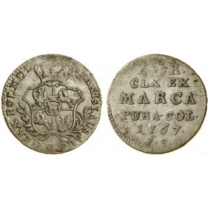 Polska, półzłotek (2 grosze srebrne), 1767 FS, Warszawa
