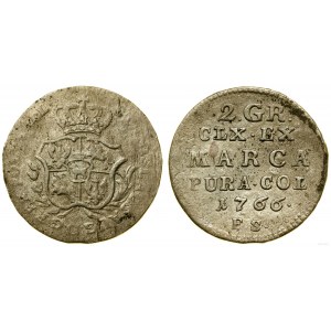 Polska, półzłotek (2 grosze srebrne), 1766 FS, Warszawa