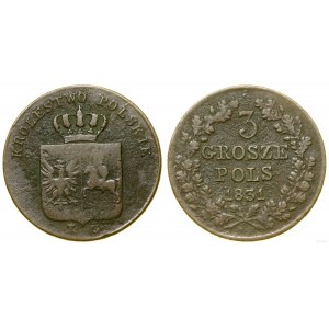 Polsko, 3 grosze, 1831 KG, Varšava