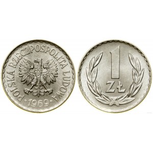 Poland, 1 zloty, 1969, Warsaw