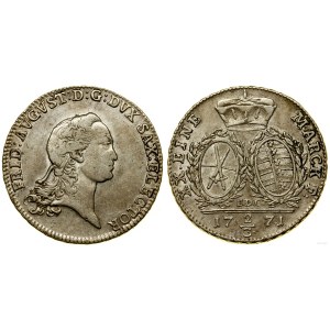 Niemcy, 2/3 talara (gulden), 1771 EDC, Drezno