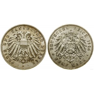 Niemcy, 5 marek, 1904 A, Berlin