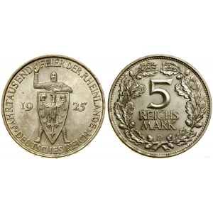 Niemcy, 5 marek, 1925 D, Monachium
