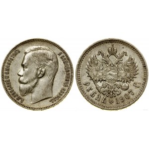 Russia, ruble, 1907 (Э-Б), St. Petersburg