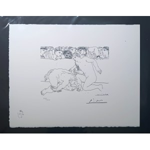 Pablo Picasso(1881-1974), Nell'arena: giovane che uccide il Minotauro