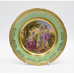 CHODZIEŻ - FABRYKA PORCELANY I FAJANSU W CHODZIEŻ, Decorative plate with miniature in the manner of Vienna