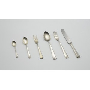 HENNEBERG BROTHERS, Art déco cutlery set for 6 persons