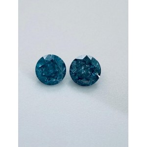 2 EXALT COLOR DIAMONDS 1.05 CT FANCY INTENSE BLUE COLOR* - I2-3 - C31222-54-6