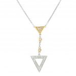 WHITE AND YELLOW GOLD GR 3.80 GR DIAMOND NECKLACE PND30302