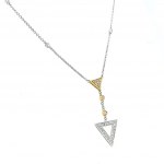 WHITE AND YELLOW GOLD GR 3.80 GR DIAMOND NECKLACE PND30302