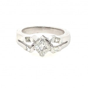 WHITE GOLD RING 18K 8.03 GR WITH DIAMOND AND BRILLIANT - RNG30406