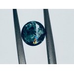 NATURAL POLISH DIAMOND 0.88 CT FANCY INTENSE BLUE* - I3 - ENGRAVED WITH LASER - C30411B -1