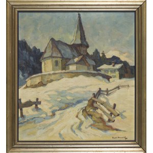 Carl KNAUF, Winterlandschaft mit Kirche