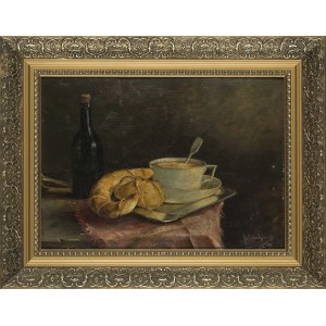 Bolesław SZAŃKOWSKI, Still Life with a Croissant