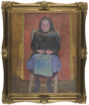 Jan REMBOWSKI, Portret dziewczynki z chustką na głowie