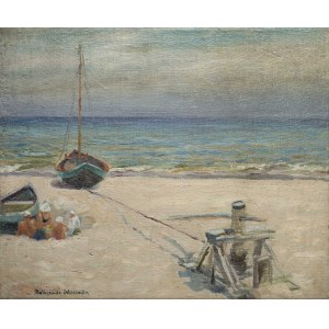 Janina MALISZEWSKA-ZAKRZEWSKA, Beach with boat winch