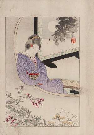 Sawa Kyukou, Watanabe Takijirō, Geisza i pełnia księżyca, Tokio, 1901