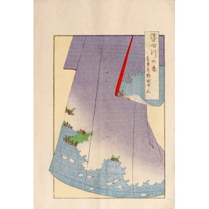 Shobei Kitajima, Watanabe Takijirō, Kimono z pejzażem, Tokio, 1901