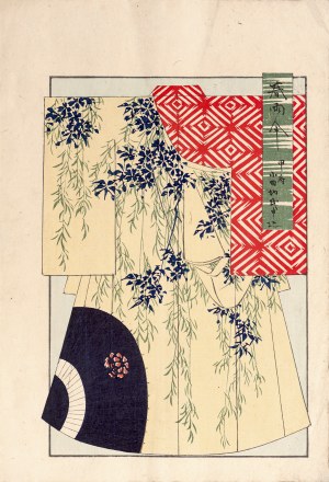 Shobei Kitajima, Watanabe Takijirō, Kimono pattern with umbrella, Tokyo, 1901