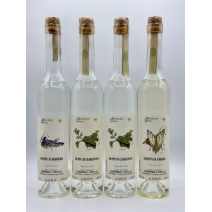 Grapperia Sant'Anna, Gocce di Langa Barolo und Barbera Grappa - Gocce di Langa Chardonnay Grappa