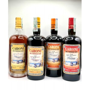 Caroni, 12 Years Old Extra Strong Rum - 15 Year Old Extra Strong Rum - High Proof 17 Year Old Rum - 21 Year Old Rum