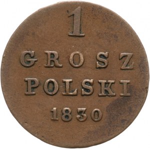 Królestwo Polskie, Mikołaj I 1825-1855, grosz polski 1830 F-H, Warszawa