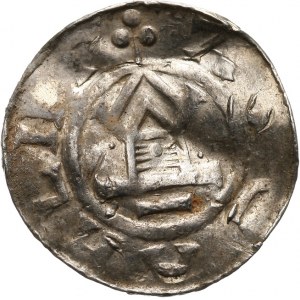 Niemcy, Saksonia - Otto III 983-1002, denar typu OAP 983-1002