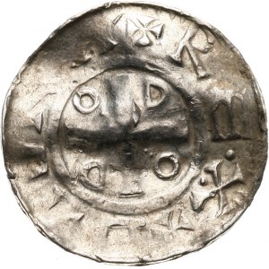 Niemcy, Saksonia - Otto III 983-1002, denar typu OAP 983-1002