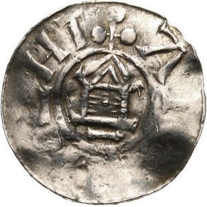 Niemcy, Saksonia - Otto III 983-1002, denar typu OAP 983-1002