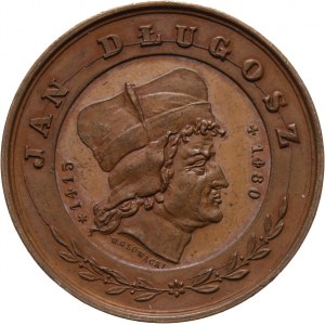 Jan Długosz, medal autorstwa W. Głowackiego wybity w 1880 r z okazji 400-lecia śmierci historyka w Krakowie
