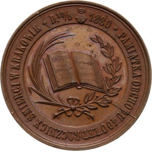Jan Długosz, medal autorstwa W. Głowackiego wybity w 1880 r z okazji 400-lecia śmierci historyka w Krakowie