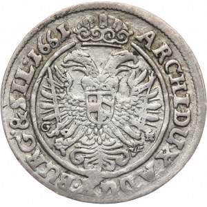 Śląsk, Leopold I 1658-1705, 3 krajcary 1661 GH, Wrocław