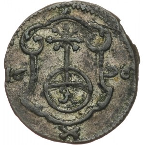 August II Mocny 1697-1733, pfennig 1696 IK, Drezno.