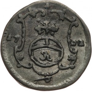 August II Mocny 1697-1733, halerz 1702 ILH, Drezno.