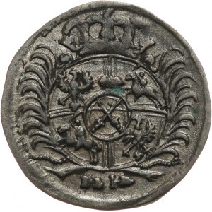 August II Mocny 1697-1733, halerz 1702 ILH, Drezno.