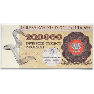 PRL, 200000 złotych 1989 r., seria R0200323