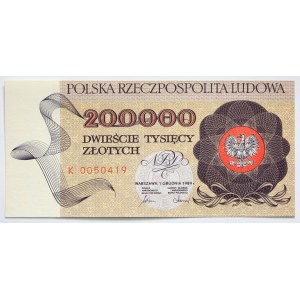PRL, 200000 złotych 1989 r., seria K0050419
