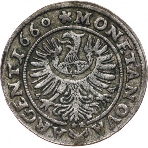 Śląsk, Księstwo Legnica-Brzeg-Wołów, Chrystian Wołowski 1654-1672, 3 krajcary 1660, Brzeg