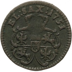 August III 1733-1763 szeląg 1751, Grünthal