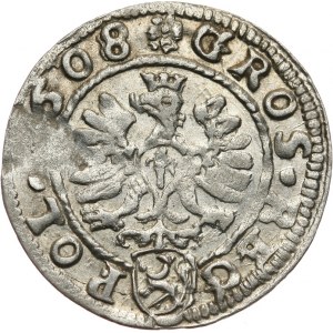 Zygmunt III Waza 1587-1632, grosz 1608, Kraków.